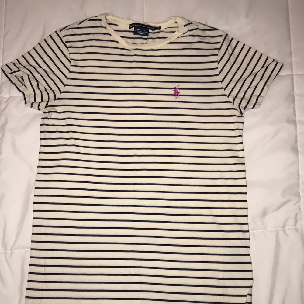 ⭐️ Ralph Lauren, Crew Neck, Striped T-shirt